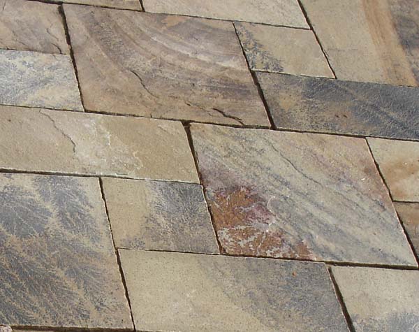 Mint Fossil Sandstone handcut paving